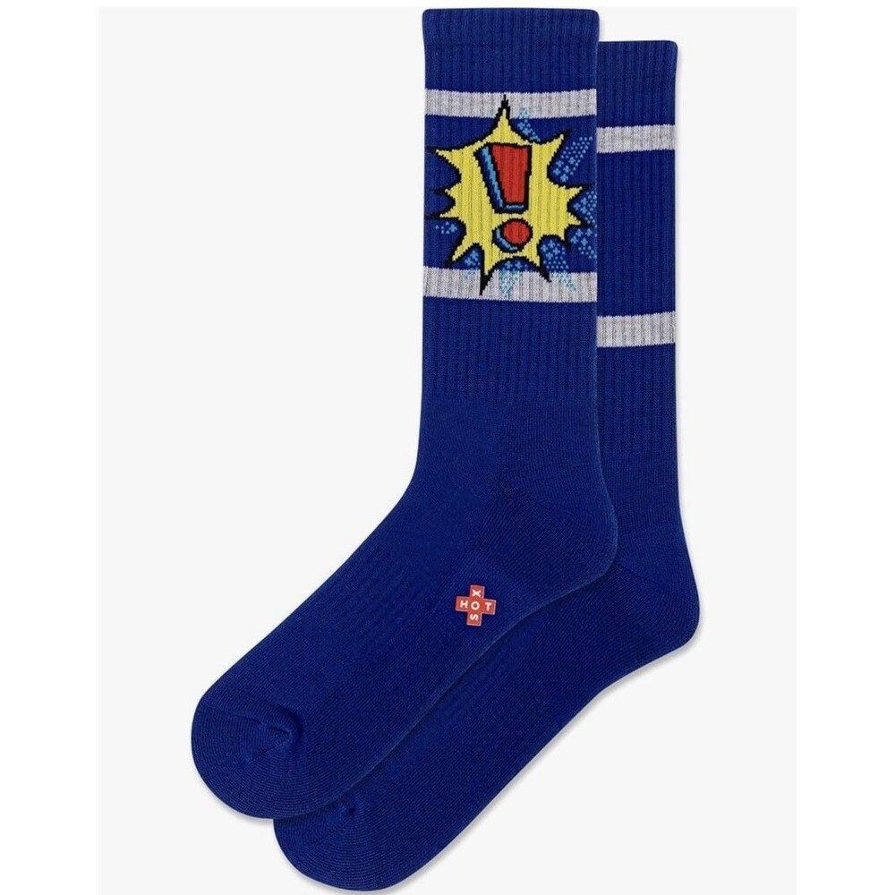 Hot Sox Men's Words Socks - ✨NWT -  Exclamation Active (Blue)